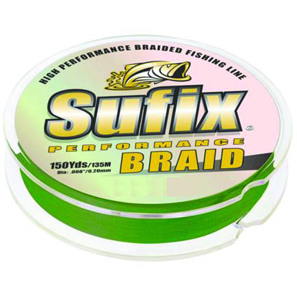 Fir Sufix Performance Braid Lo Vis Green 0.16 mm 9.5Kg 135m