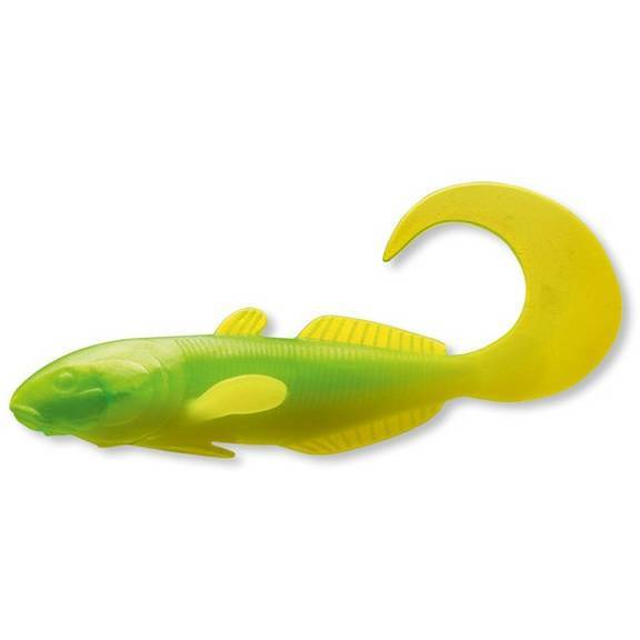 Grub Cormoran Curly Goby 9cm Chartreuse Lime 3buc