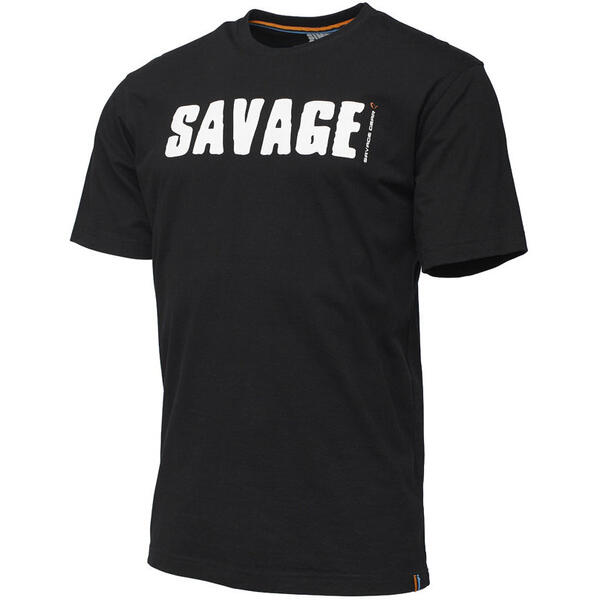 Tricou Savage Gear Simply Black Logo-Tee Marime M