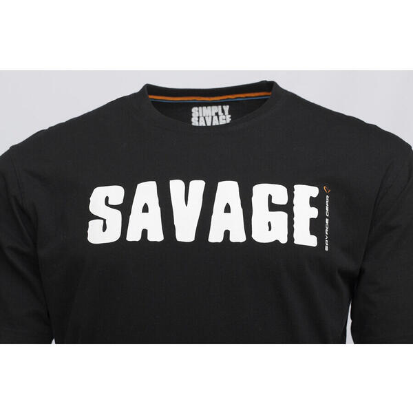 Tricou Savage Gear Simply Black Logo-Tee Marime M
