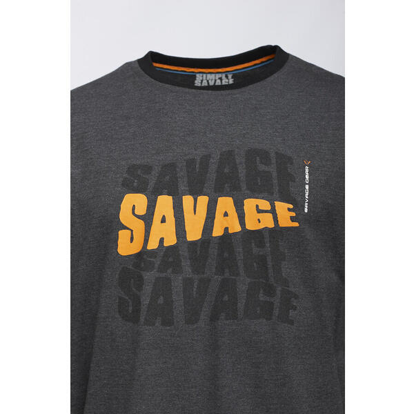 Bluza Savage Gear Simply Logo-Tee Maneca Lunga Marime 2XL