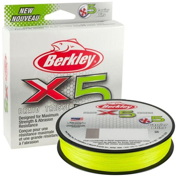 Fir Berkley X5 Fluo Verde 0.20mm 20.00Kg 150m