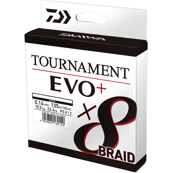 Fir Daiwa Tournament 8X Braid Evo+ White 0.14mm 10.2kg 135m