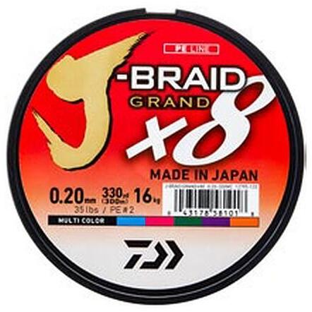 Fir Daiwa J-Braid Grand X8 Multicolor 0.06mm 5kg 150m