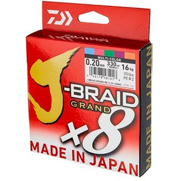 Fir Daiwa J-Braid Grand X8 Multicolor 0.10mm 7kg 150m