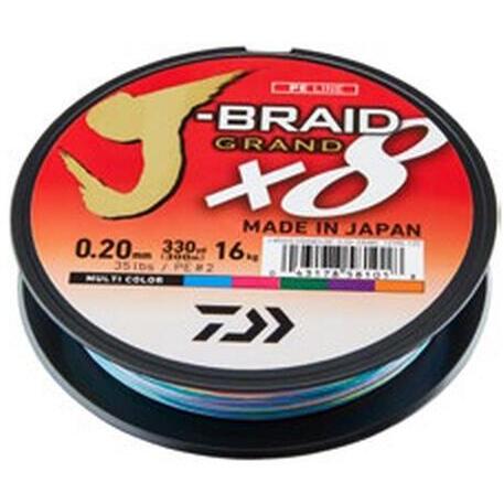Fir Daiwa J-Braid Grand X8 Multicolor 0.20mm 16kg 150m