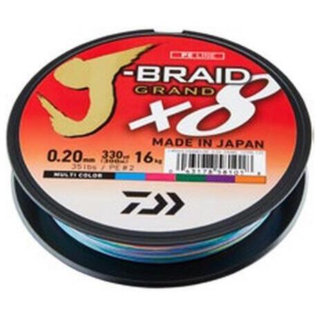 Fir Daiwa J-Braid Grand X8 Multicolor 0.22mm 19.5kg 150m