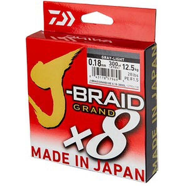 Fir Daiwa J-Braid Grand X8 Light Grey 0.13mm 8.5kg 135m