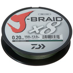 Fir Daiwa J-Braid X8 Dark Green 0.06mm 4kg 300m