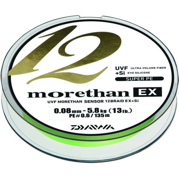 Fir Daiwa Morethan 12 EX+SI Lime Green 0.14mm 12.2kg 300m
