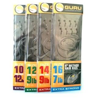 Montura Guru Method Hair Rig Carlig Nr.16 019mm/38cm 8Buc/Pl