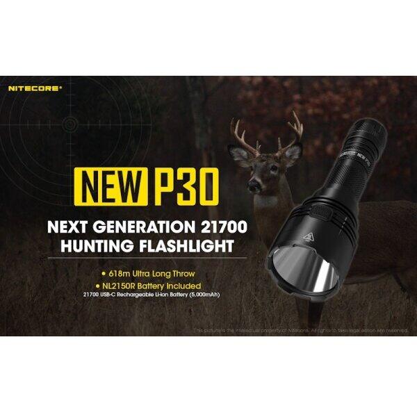 Lanterna Vanatoare Nitecore P30 2020 USB-C 1000 Lumeni 618 Metri