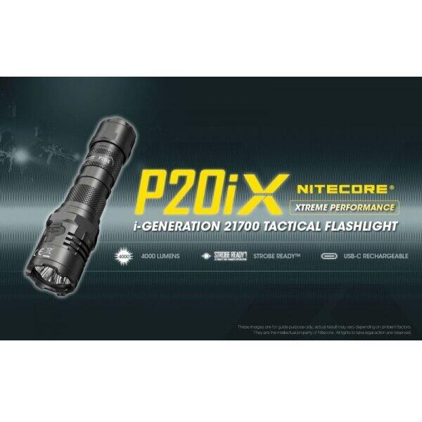 Lanterna Vanatoare Nitecore P20iX Profesionala USB-C 4000 Lumeni 221 Metri
