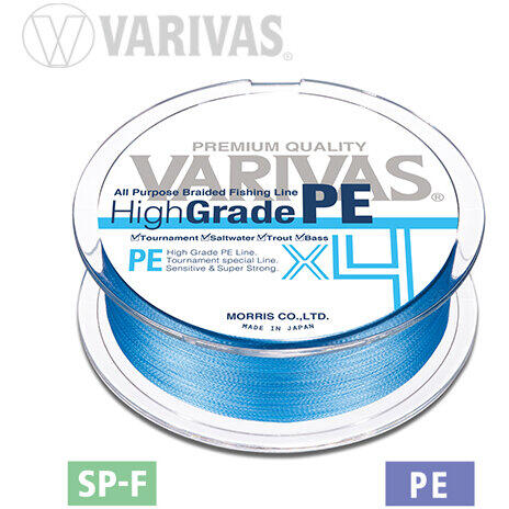 Fir Varivas High Grade PE X4 Water Blue 150m 0.128mm 12lb
