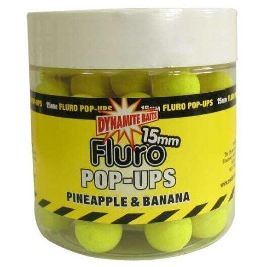 Dynamite  Baits Pineapple & Banana Fluro Corkball Pop-Ups - 15Mm Cutie