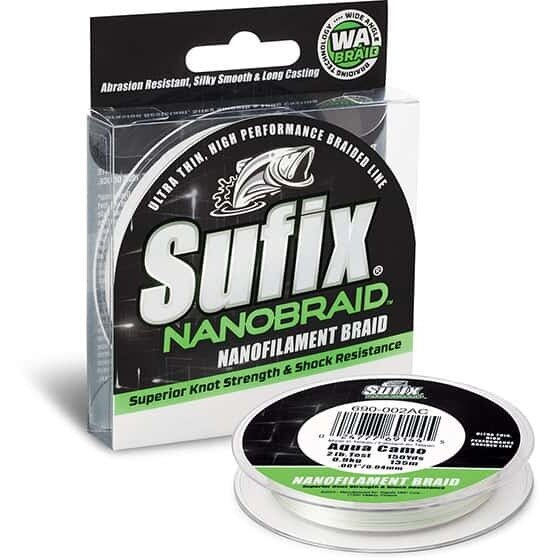 Fir Sufix Nano Braid 135M 0.10mm 5.0Kg 11Lb Aqua Camo 