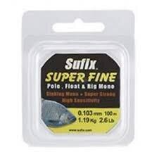 Fir Sufix Super Fine 100m +Pvc 0.16mm Crystal Clear