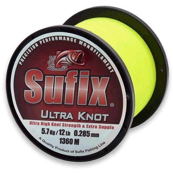 Fir Sufix Ultra Knot 0.235mm 1950M 4.50kg Opaque Yellow