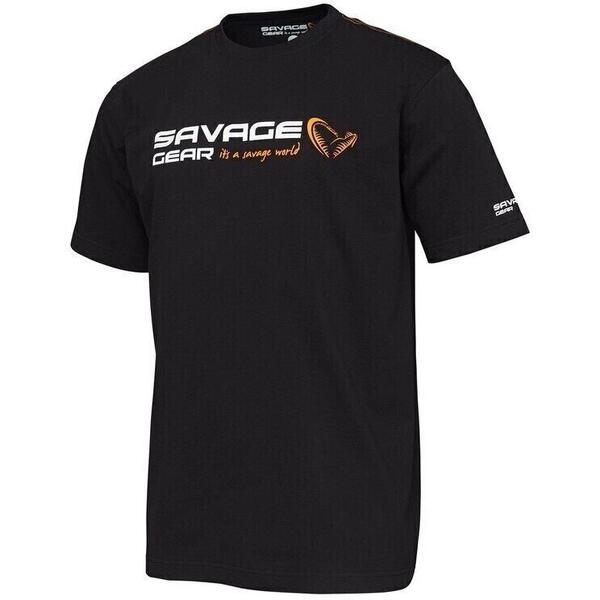 Tricou Savage Gear Signature Logo Negru Ink Marime 2XL