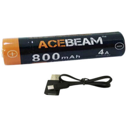 Acumulator Acebeam 800mAh cu port Micro-USB ARC14500N-800