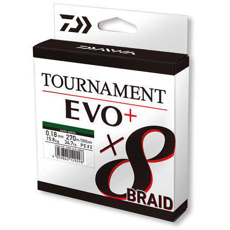 Fir Daiwa Tournament 8X Braid Evo+ Verde 0.08mm 4.9Kg 135m