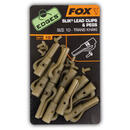 Fox Edges Slik Lead Clip + Pegs Nr. 10 Khaki