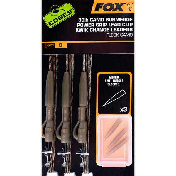 Fox Submerge Camo Power Grip Lead Clip Kwik Change 30Lb Kit