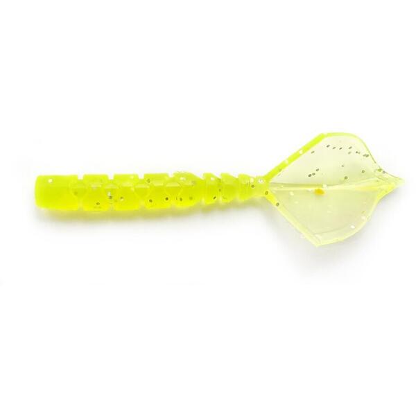 Mustad Aji Worm Hila-Hila 4.3cm UV Clear Chartreuse