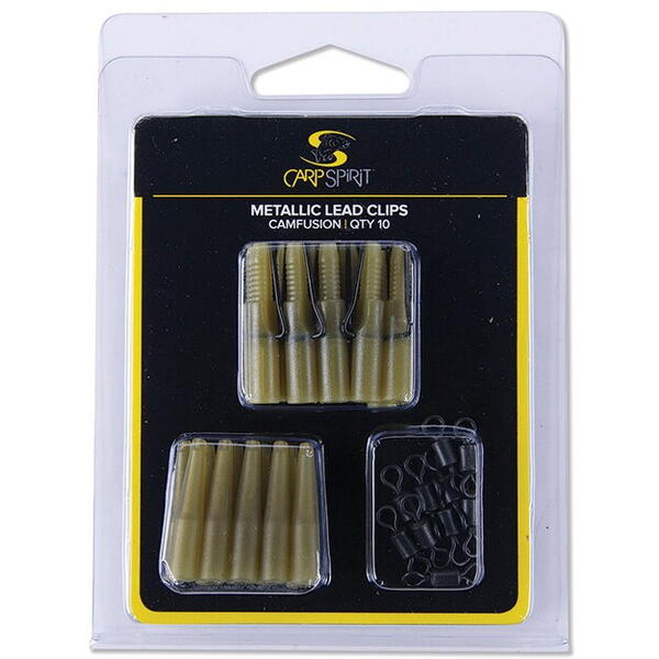 Carp Spirit Metalic Lead Clips Pack Weed Green