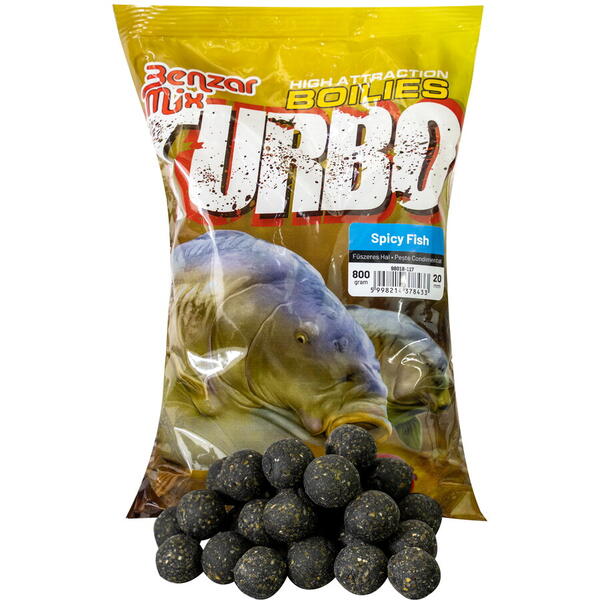 Benzar Mix Turbo Boilie 20mm Spicy Fish 800g