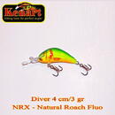 Diver Floating 4cm 3g Natural Roach Fluo