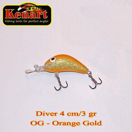 Vobler Kenart Diver Floating 4cm 3g Orange Gold