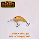 Vobler Kenart Diver Floating 4cm 3g Orange Gold