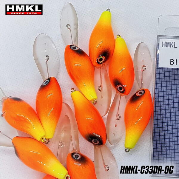 Vobler Hmkl Crank33 DR 3.3cm 3.3g Orange/Chartreuse 1Buc