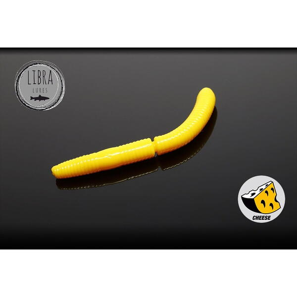 Libra Lures Fatty D'Worm 6.5cm Culoare 007 Yellow