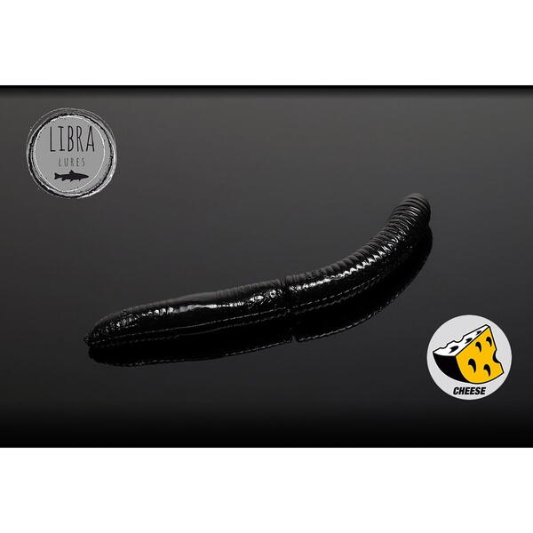 Libra Lures Fatty D'Worm 6.5cm Culoare 040 Black