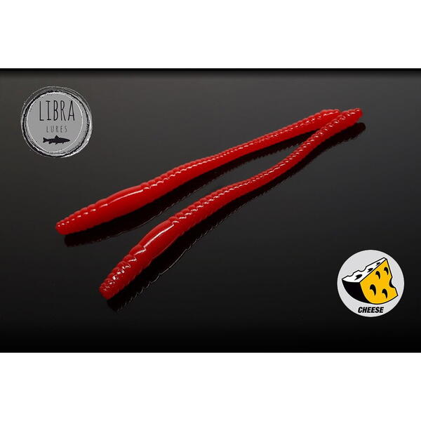 Libra Lures Dying Worm 8cm Culoare 021 Red