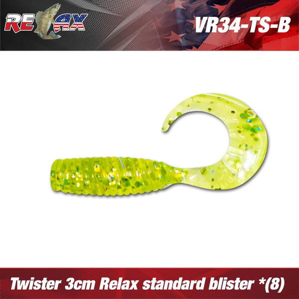 Relax Lures Twister 3cm Standard Blister *8 Culoare TS013