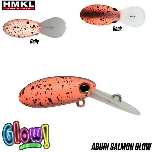 Vobler Hmkl Inch Crank DR Custom Painted 2.5Cm 2G Aburi Salmon Glow