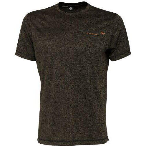 Tricou Savage Gear Fighter Stretch Burnt Olive Melange Marime 2XL