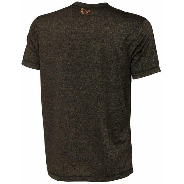 Tricou Savage Gear Fighter Stretch Burnt Olive Melange Marime 2XL