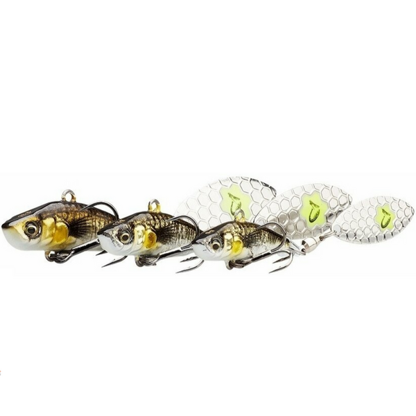 Savage Gear Naluca Spinner 3D Sticklebait Tailspin 7.3cm 9g Sinking Brown Trout
