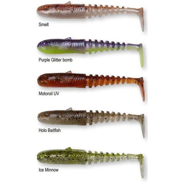 Set Savage Gear Gobster Shad 11.5cm 16g Clear Water Mix 5Buc