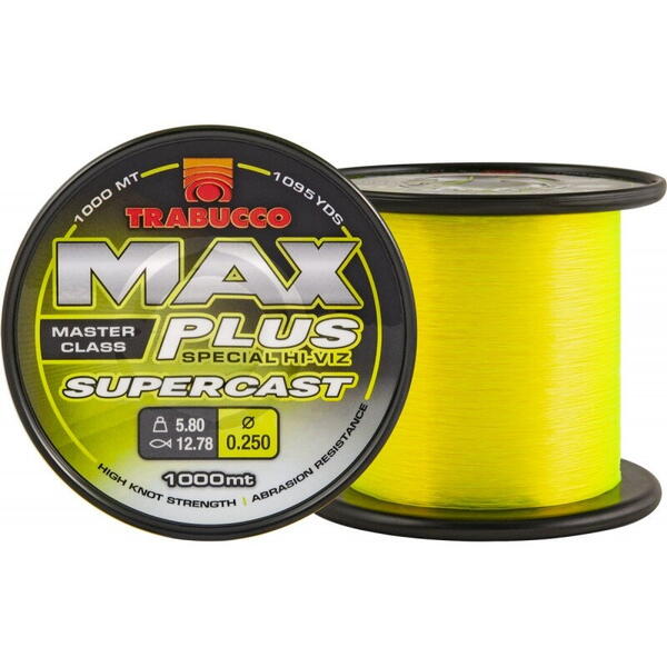 Fir Trabucco Max Plus Supercast 0.25mm 1000m Fluo Yellow