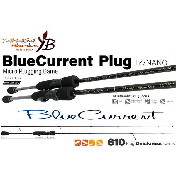 Lanseta Yamaga Blanks BlueCurrent 610PLUG Quickness TZ-Nano 2.10m 1.5-5g