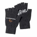 Knitted Half Finger Glove Dark Grey Melange Marime M