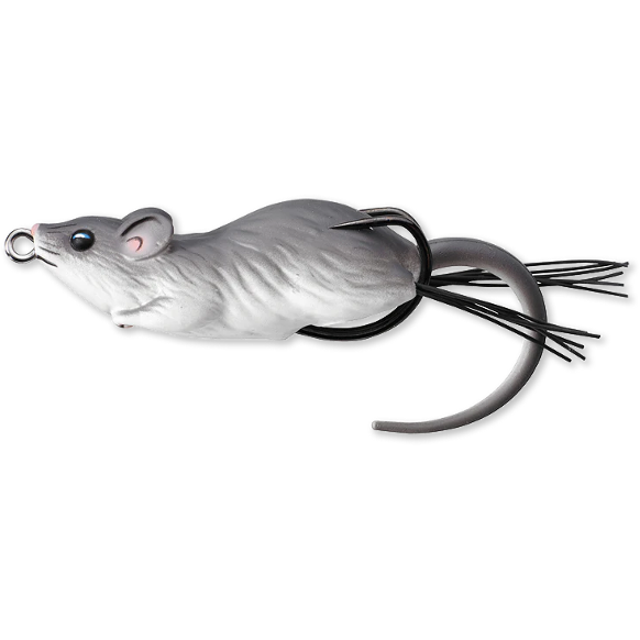 Vobler Live Target Hollow Body Mouse Walking Bait 7cm 14g Grey White