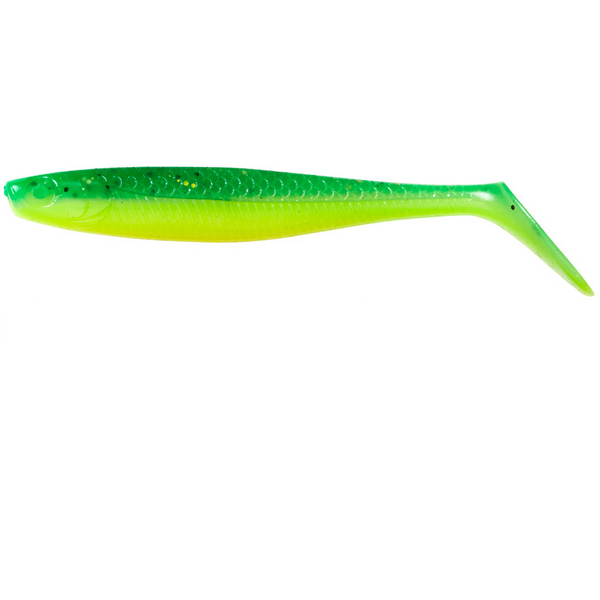 DAM Slim Shad Paddle Tail 10cm UV Green Lime 4buc