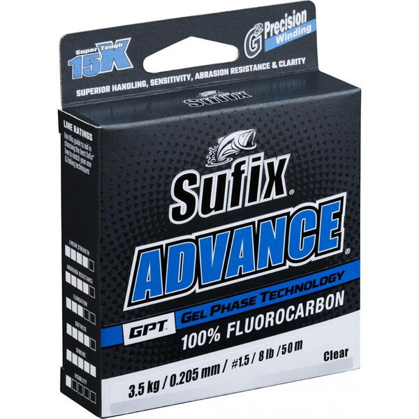 Fir Sufix Advance FC Clear 50m 0.310mm 6.3kg