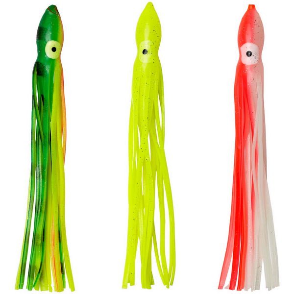 DAM MADCAT A-Static Octopuses 15cm Firetiger/Yellow/Red 3buc